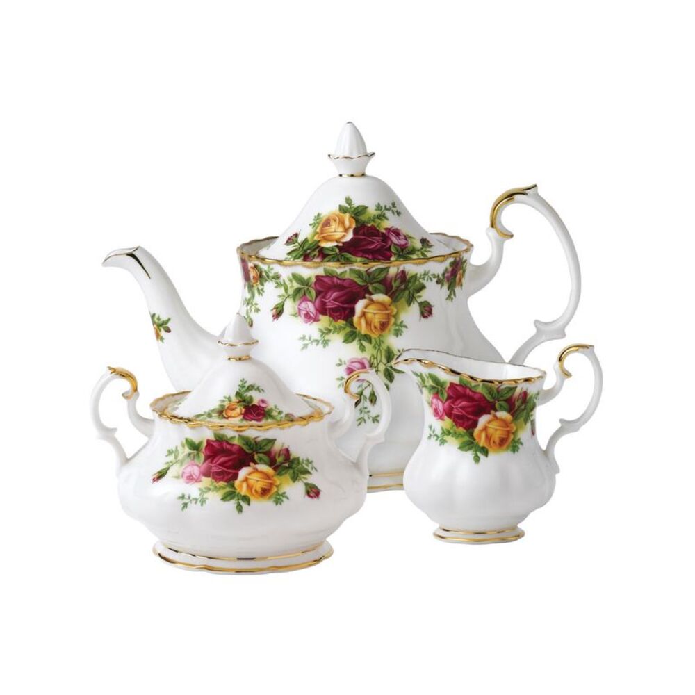 Royal Albert Old Country Roses 3-Piece Tea Set - NIB